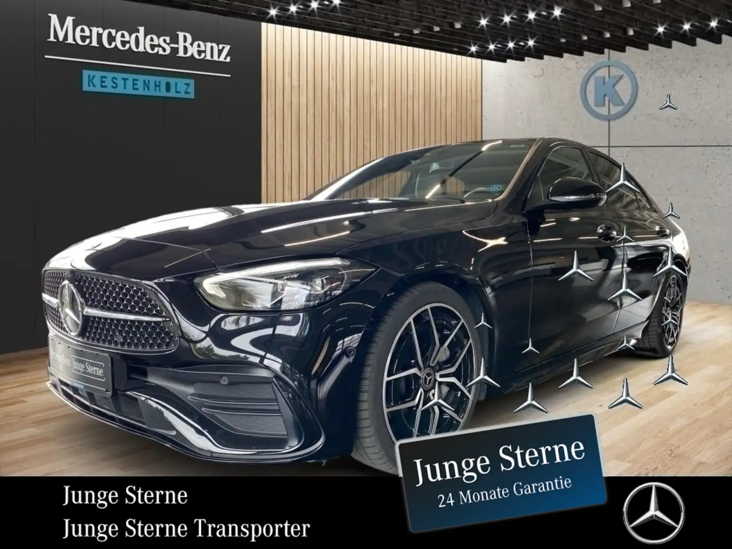Mercedes-Benz C 300 4MATIC *AMG*NIGHT*MBUX*KAMERA*NAVI*SHZ* Чорний - 1