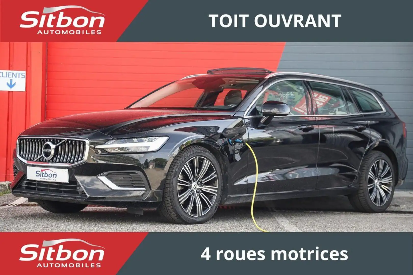 Volvo V60 T8 390 4x4 Twin Engine 303%2B87 Geartronic Break I Noir - 1