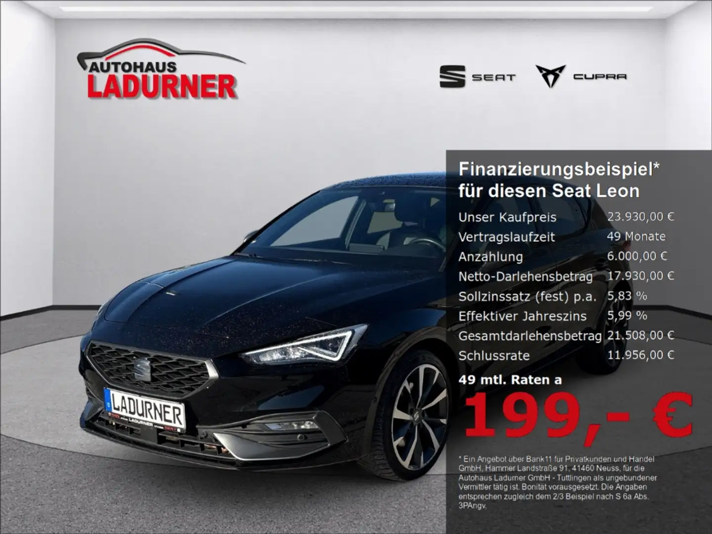 SEAT Leon FR e-HYBRID El, Panodach,Navi,Memory Sitze,LED Schwarz - 1