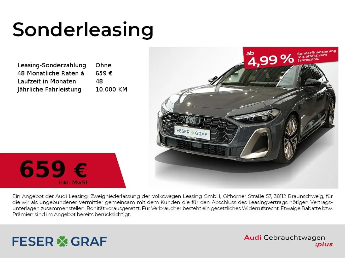 Audi A5 Avant TDI qu. S line Tech Pro B&O HUD Grau - 1