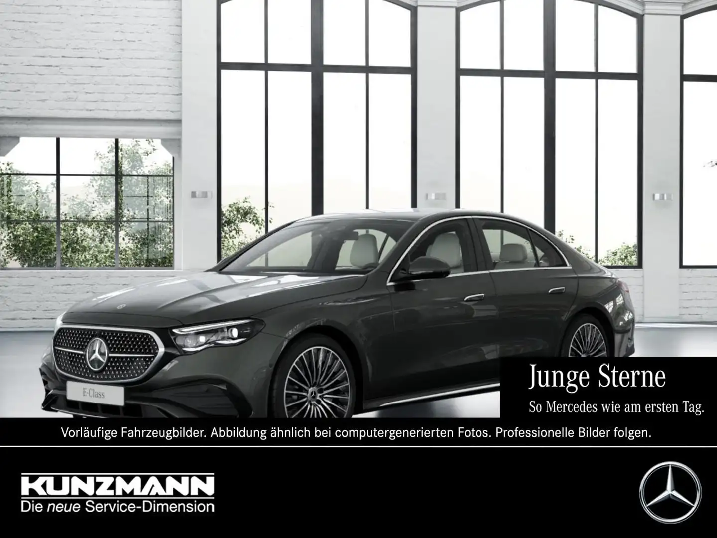 Mercedes-Benz E 450 4M AMG MBUX Distronic Airmatic 360° HeadUp Grijs - 1