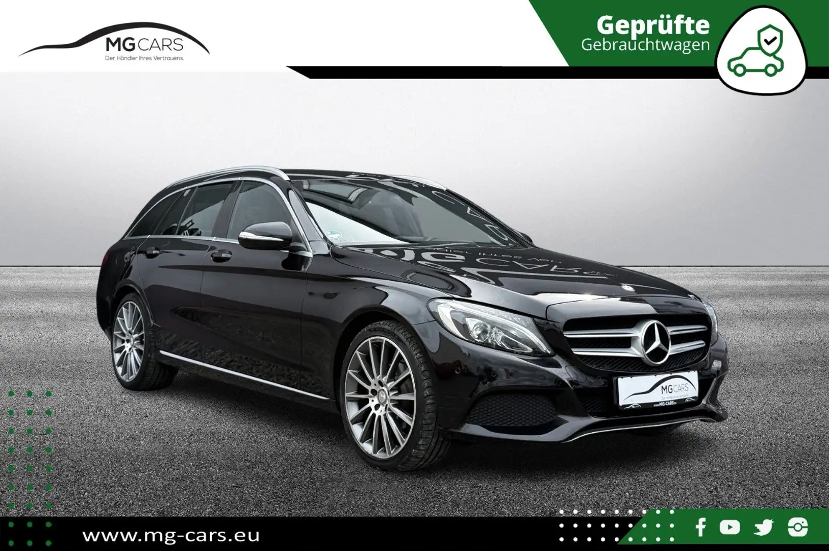 Mercedes-Benz C 180 T CGI~Leder~Navi~19*Zoll AMG~Garantie~Top! Schwarz - 1