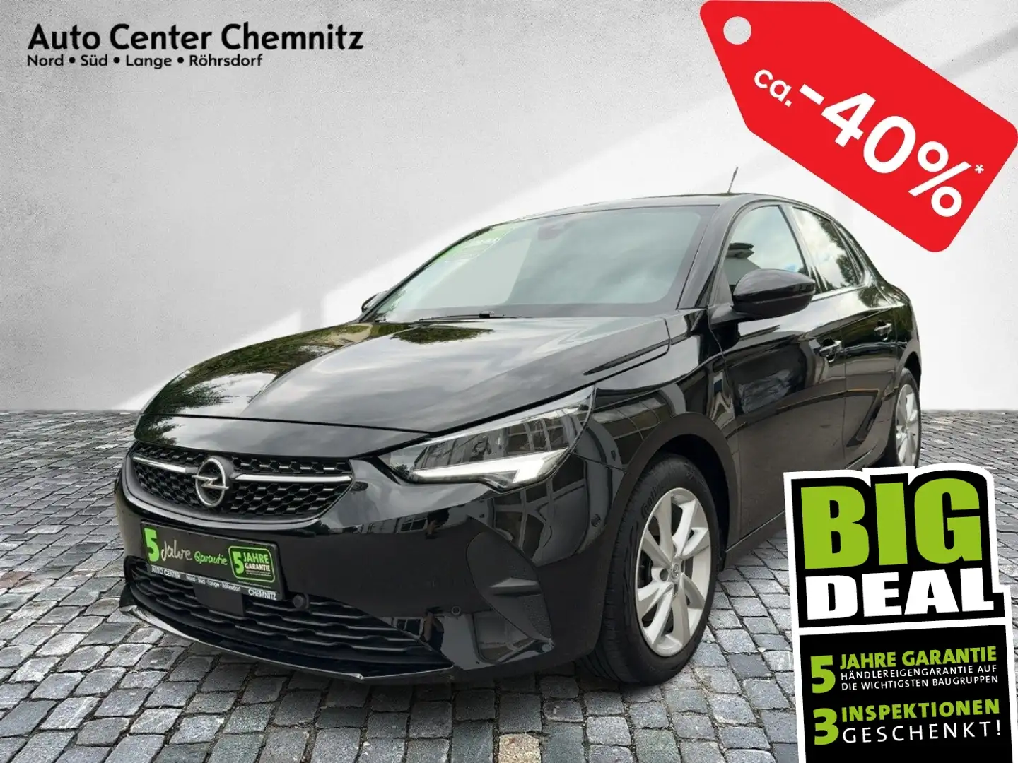 Opel Corsa F 1.2 Elegance LED/NAVI/Kamera/PDC/SHZ/LHZ Schwarz - 1