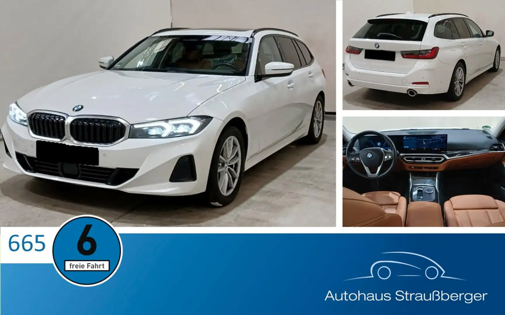 BMW 320 d Touring xDrive ACC AHK PANO RFK H-K Blanc - 1