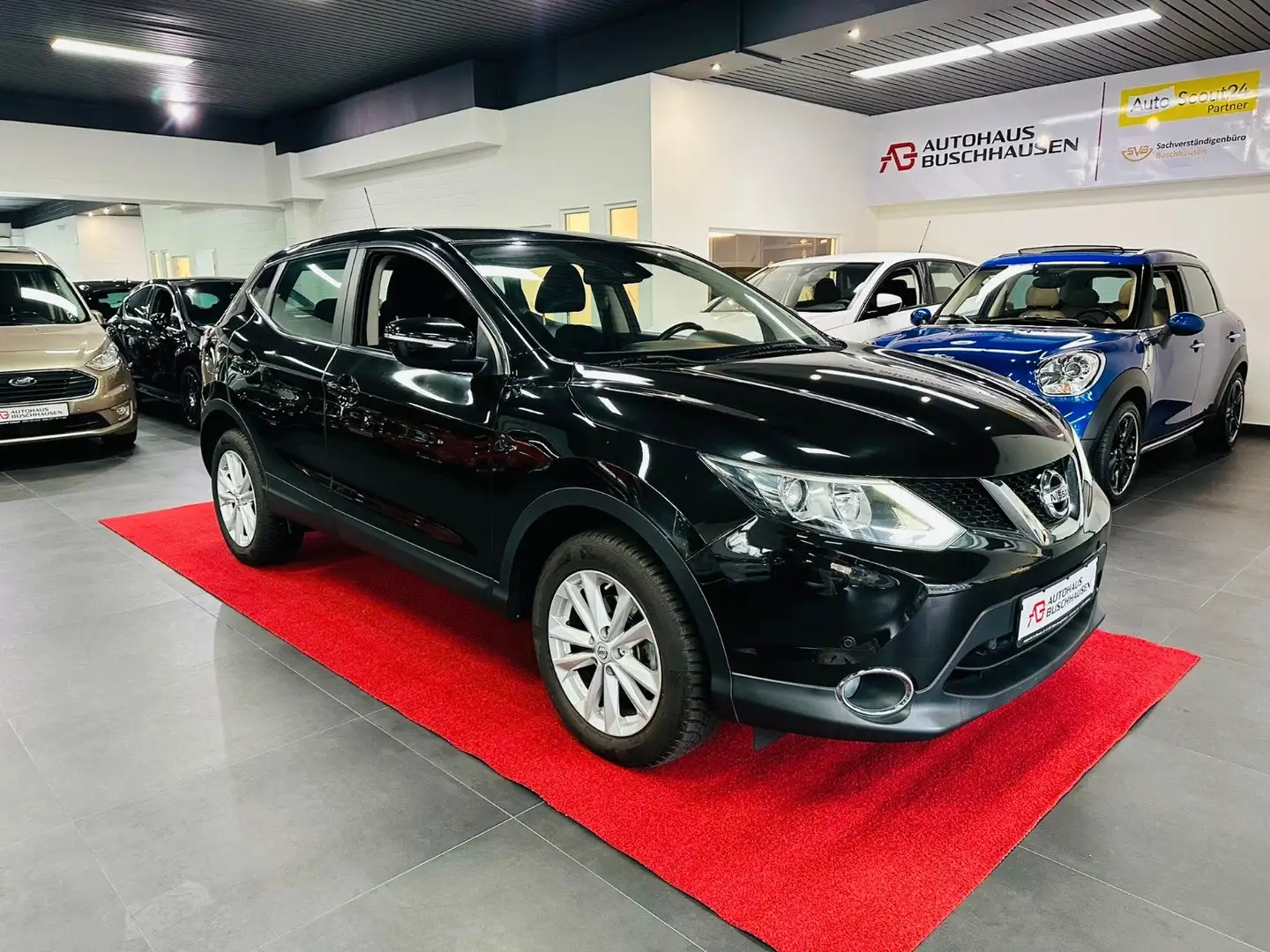 Nissan Qashqai 1.2 Acenta*TÜV+Insp.NEU*AHK*Kamera*2Hand Zwart - 1