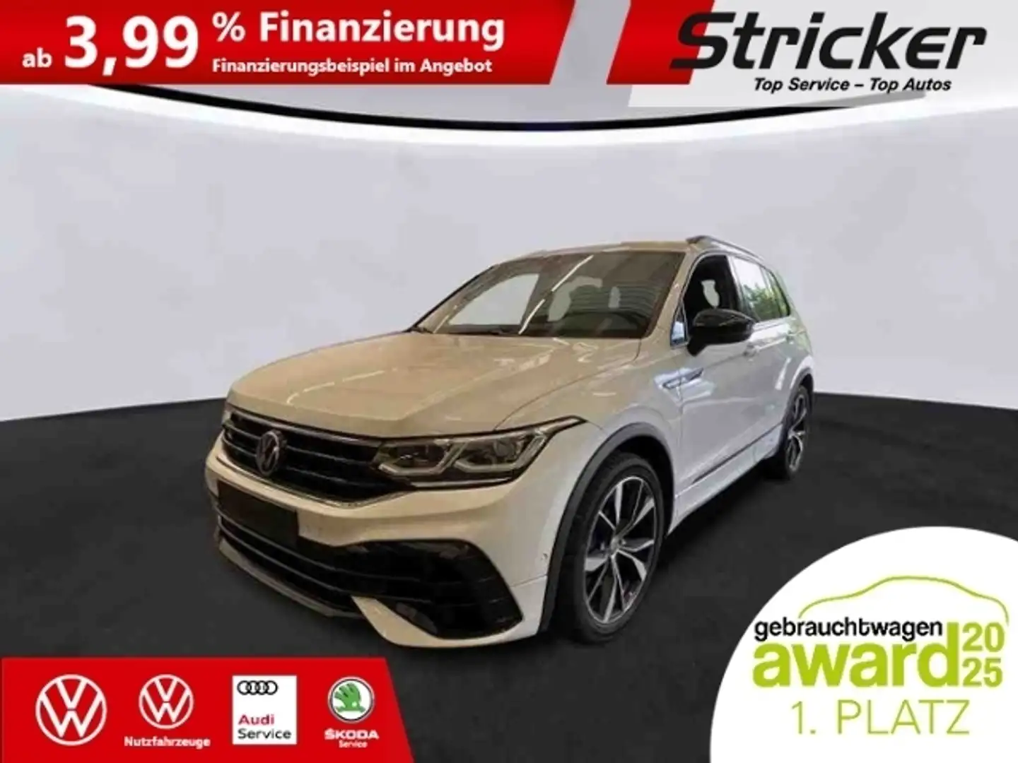 Volkswagen Tiguan R Black Style 2.0TSI 375,-ohne Anzahlung AHK Trav Weiß - 1