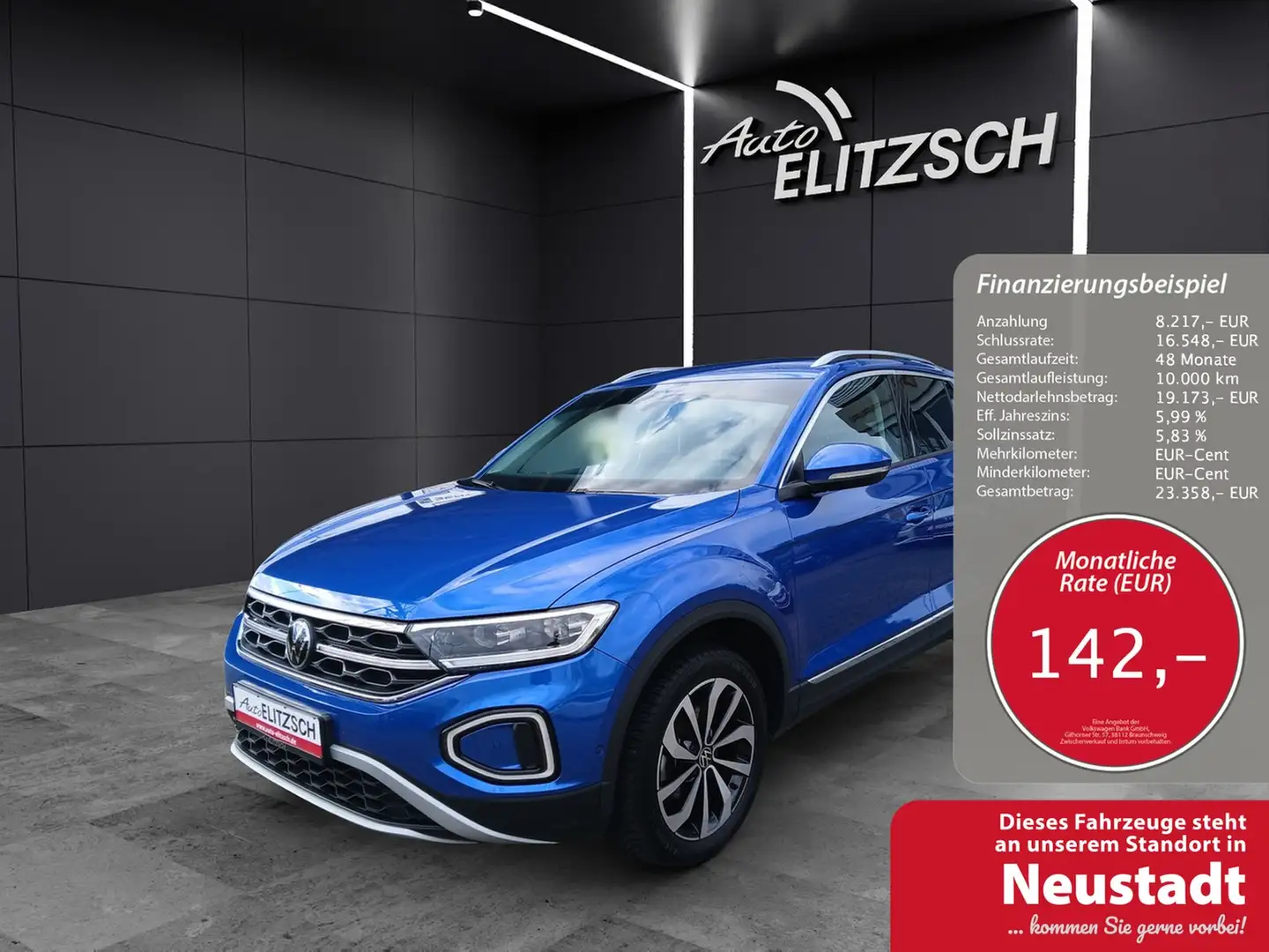 Volkswagen T-Roc TSI Style Matrix AHK Kamera ACC Keyless Navi Blau - 1