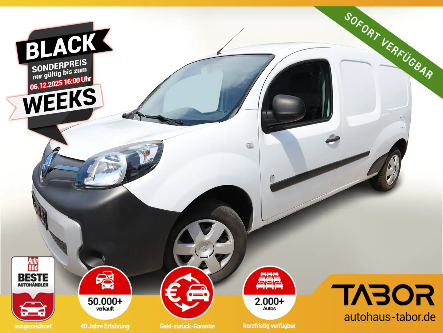 Renault Kangoo Z.E. Z.E. 60 Maxi Kaufbatterie 2-S PDC Temp Білий - 1