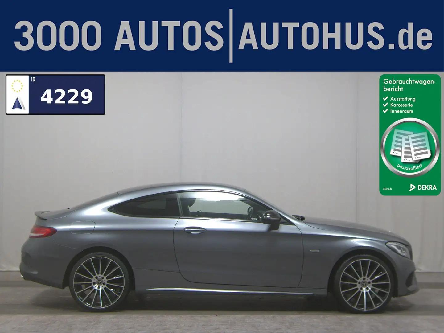 Mercedes-Benz C 400 Coupé 4M AMG-Line Night Navi LED Burmester Grau - 1