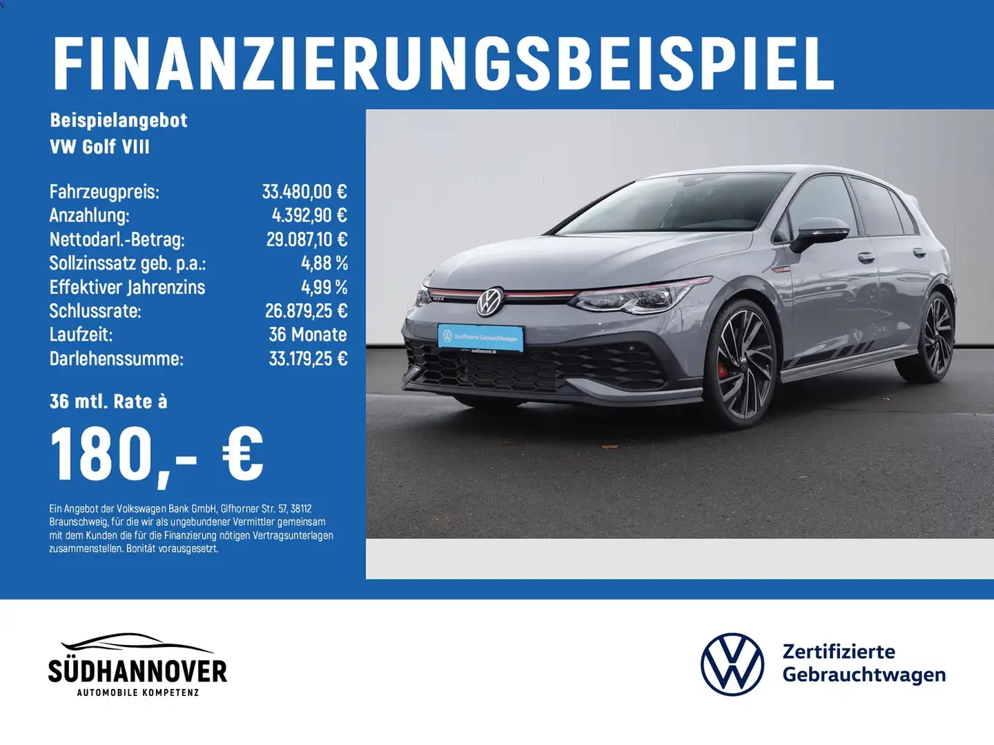 Volkswagen Golf VIII GTI Clubsport 2.0 TSI DSG NAVI+LED Gris - 2