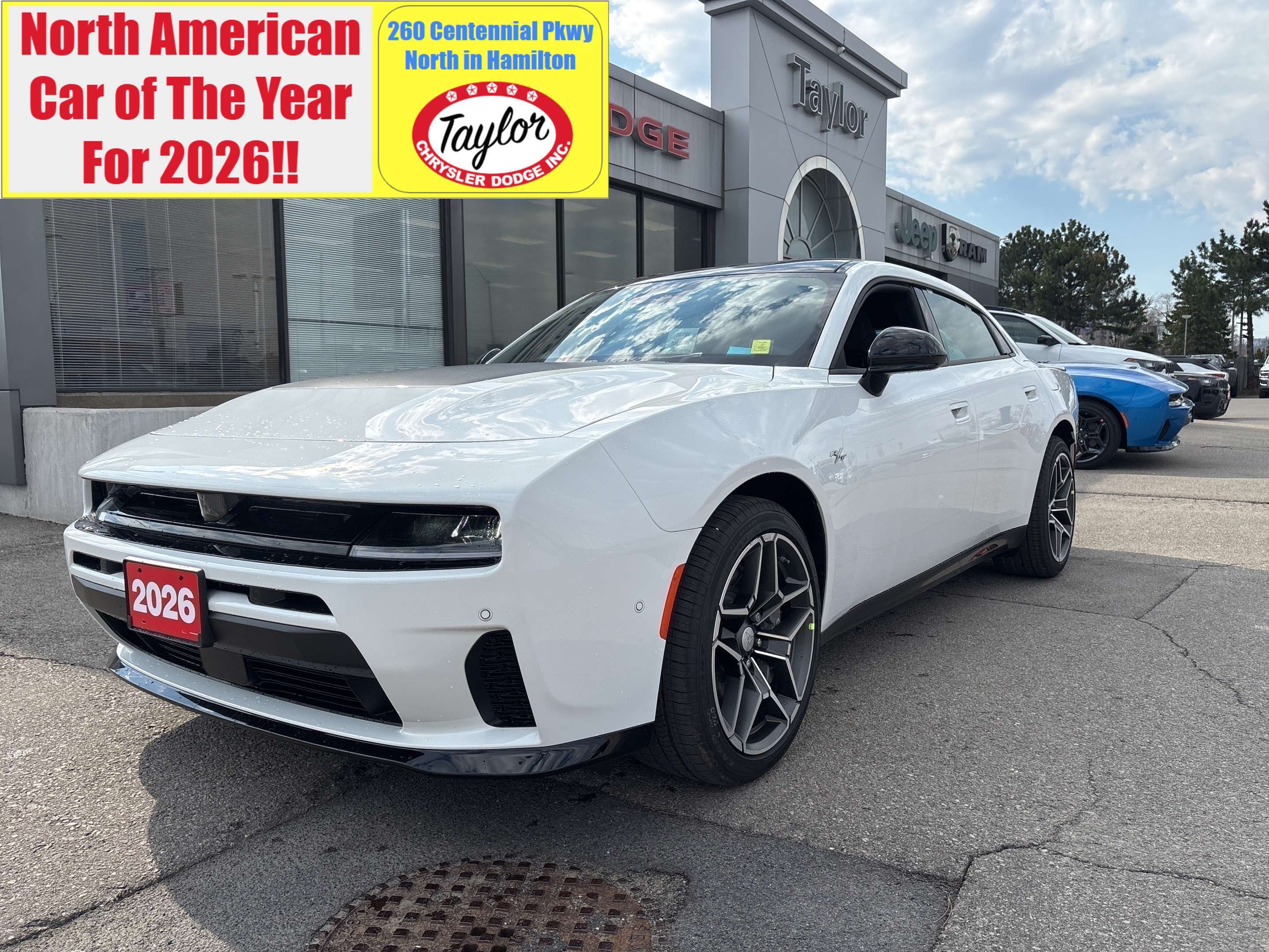 White 2026 Dodge Charger Sedan All-Wheel Drive 8-Speed Automatic