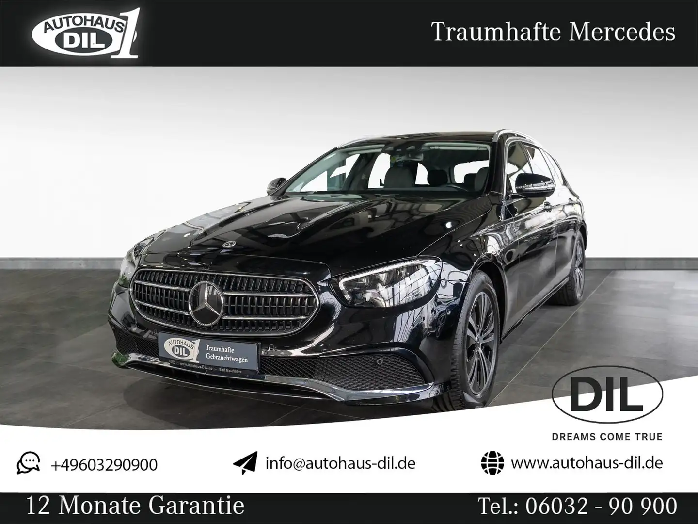 Mercedes-Benz E 220 d T 9G-TRONIC *STAND-HZ*1.HD*RFK*DISTR+* Noir - 1