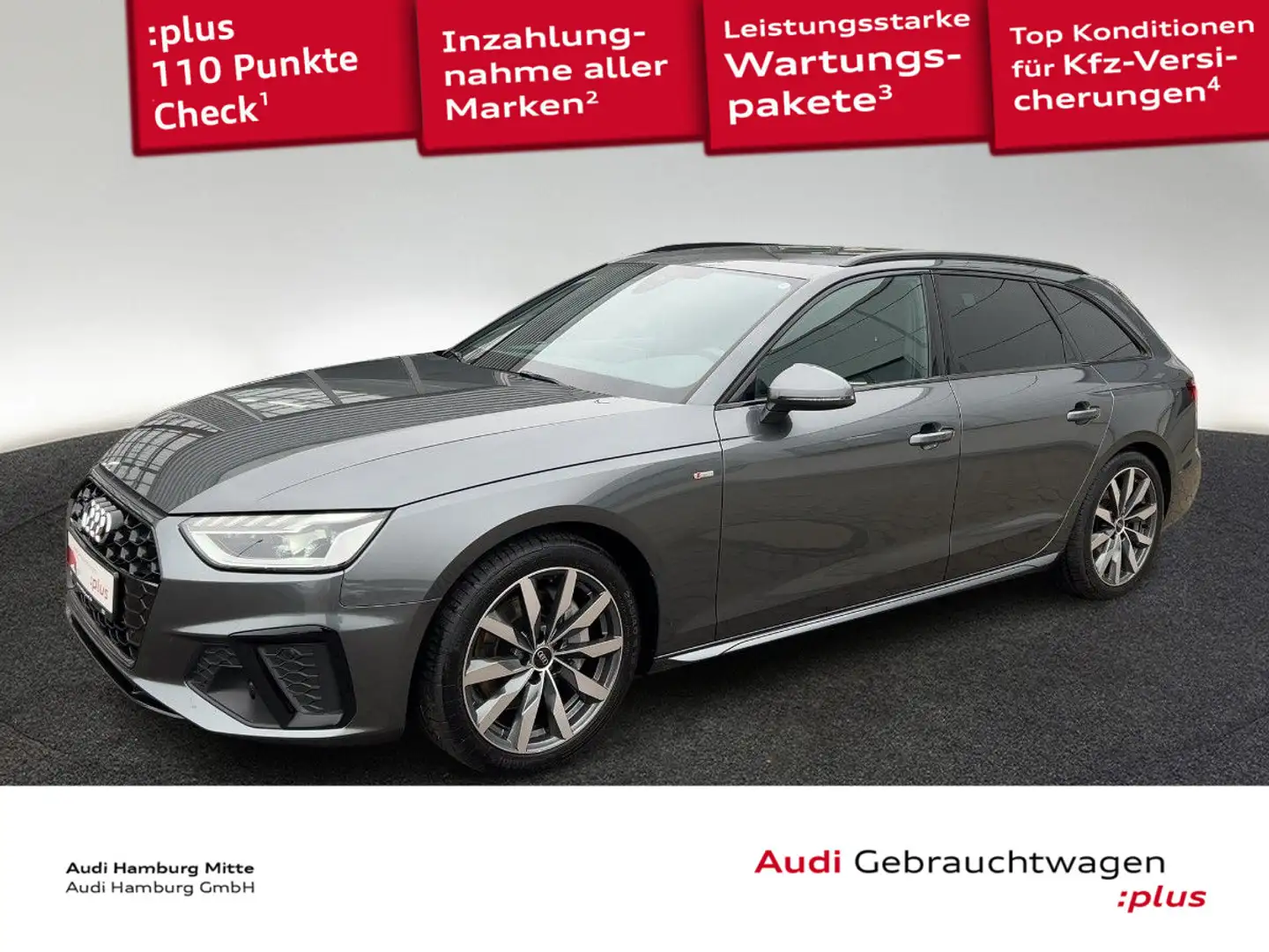Audi A4 40 TFSI S line quattro S tronic LED Kam Grau - 1