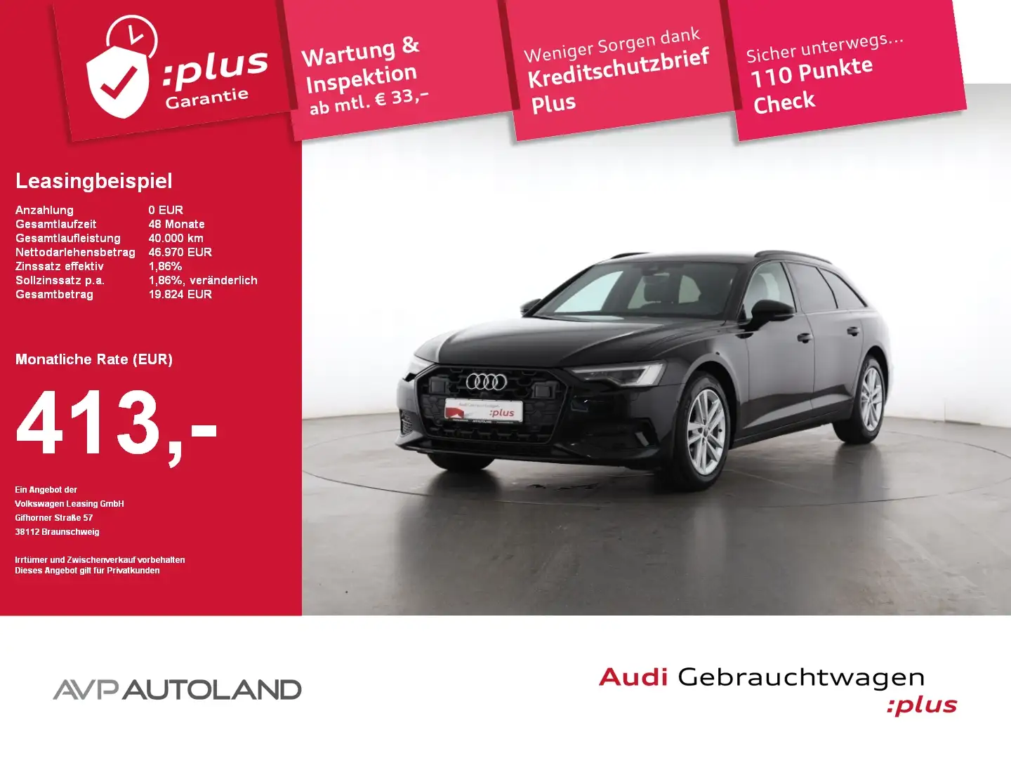 Audi A6 Avant 40 TDI S tronic advanced MATRIX-LED Schwarz - 1