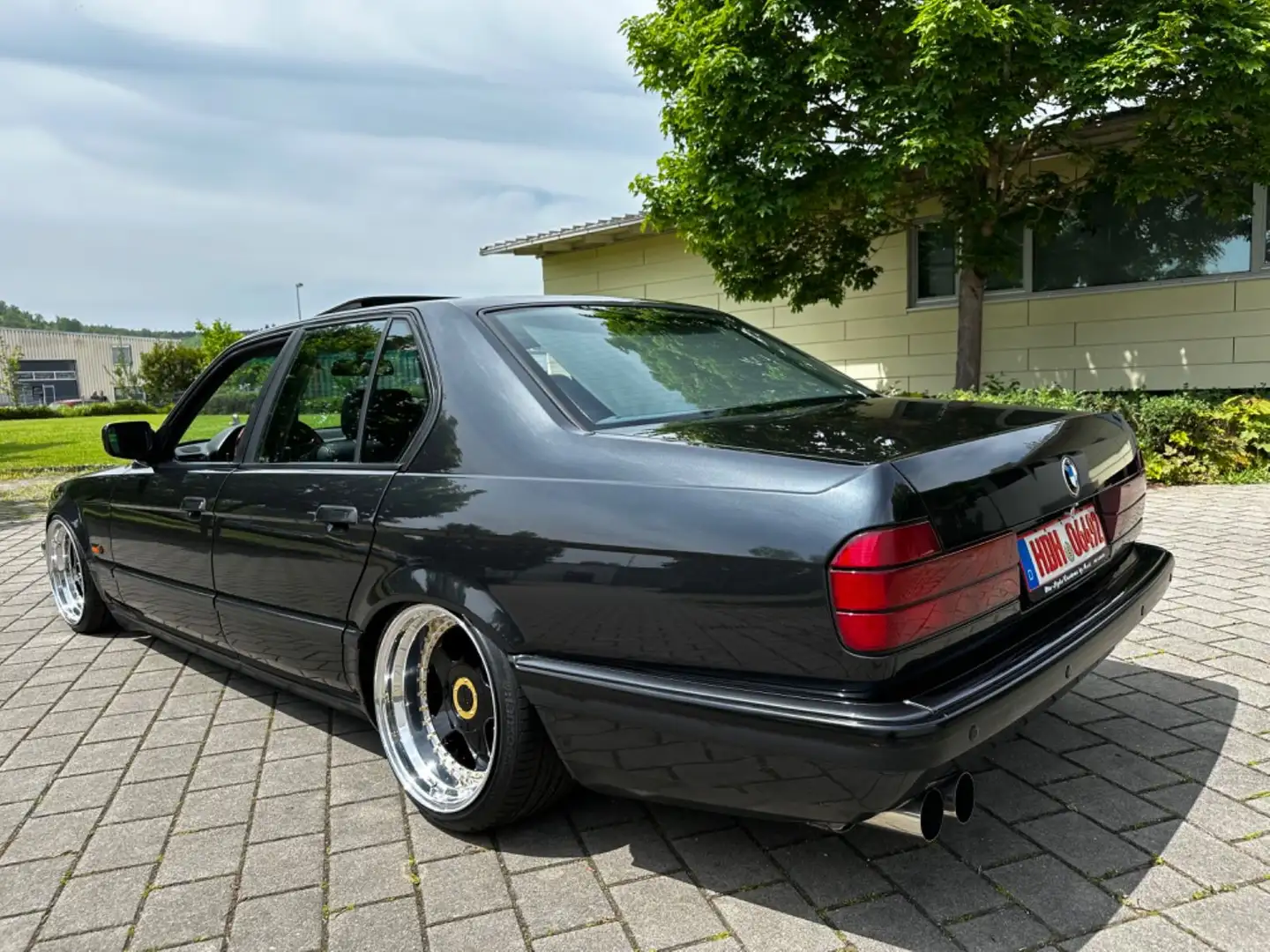 BMW 730 *E32*Airride/Lift*OZ*Alpina*German BLACK PEARL* Noir - 2
