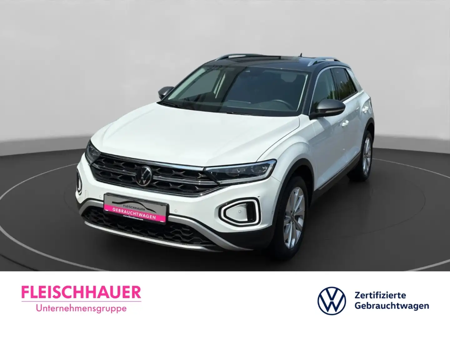 Volkswagen T-Roc Style 1,0 TSI Navi+StHz+CarPlay+PDC Blanc - 1