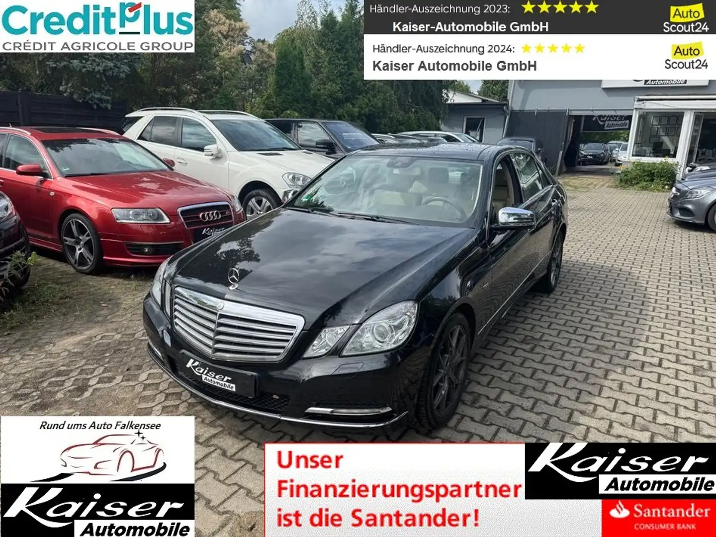 Mercedes-Benz E 350 CGI-Vollausstattung-Top Zustand-Super Historie Noir - 1