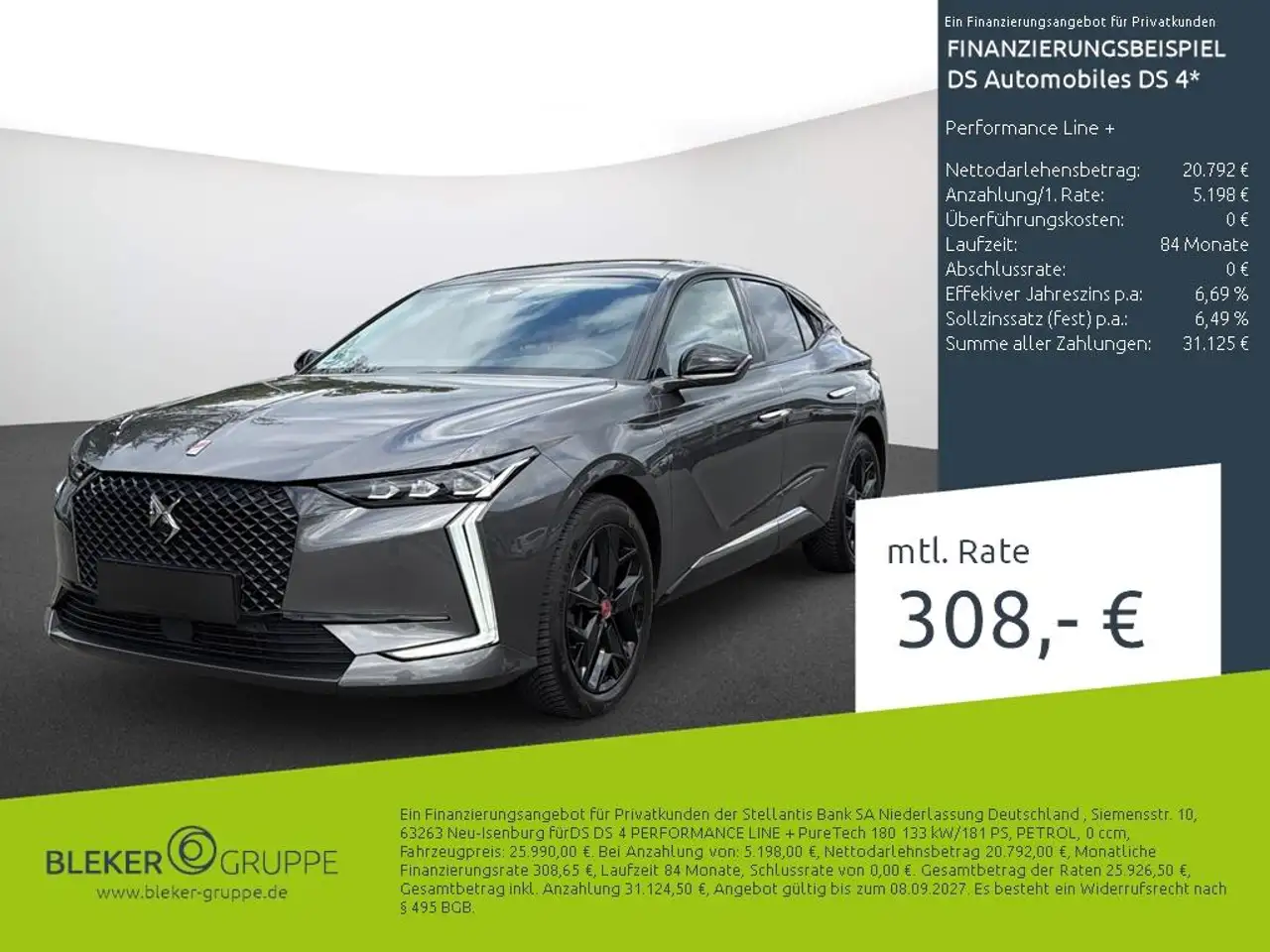 DS 4 PERFORMANCE LINE + PureTech 180