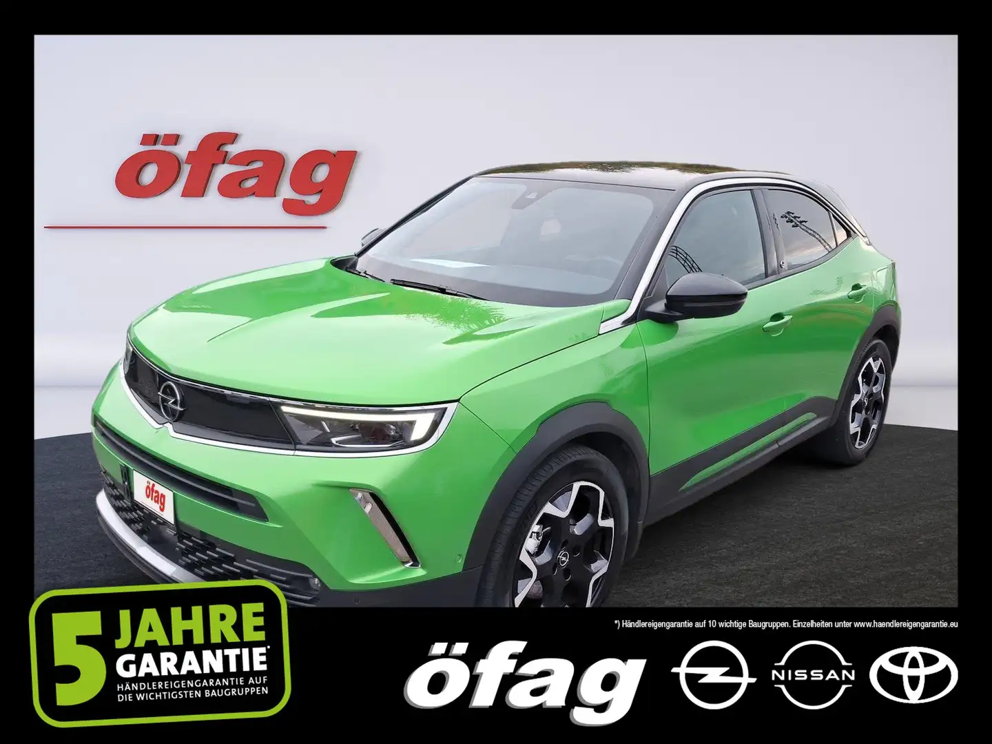 Opel Mokka-E Ultimate 3 Phasig ACC+LED+Navi+SHZ+Kam. Vert - 1