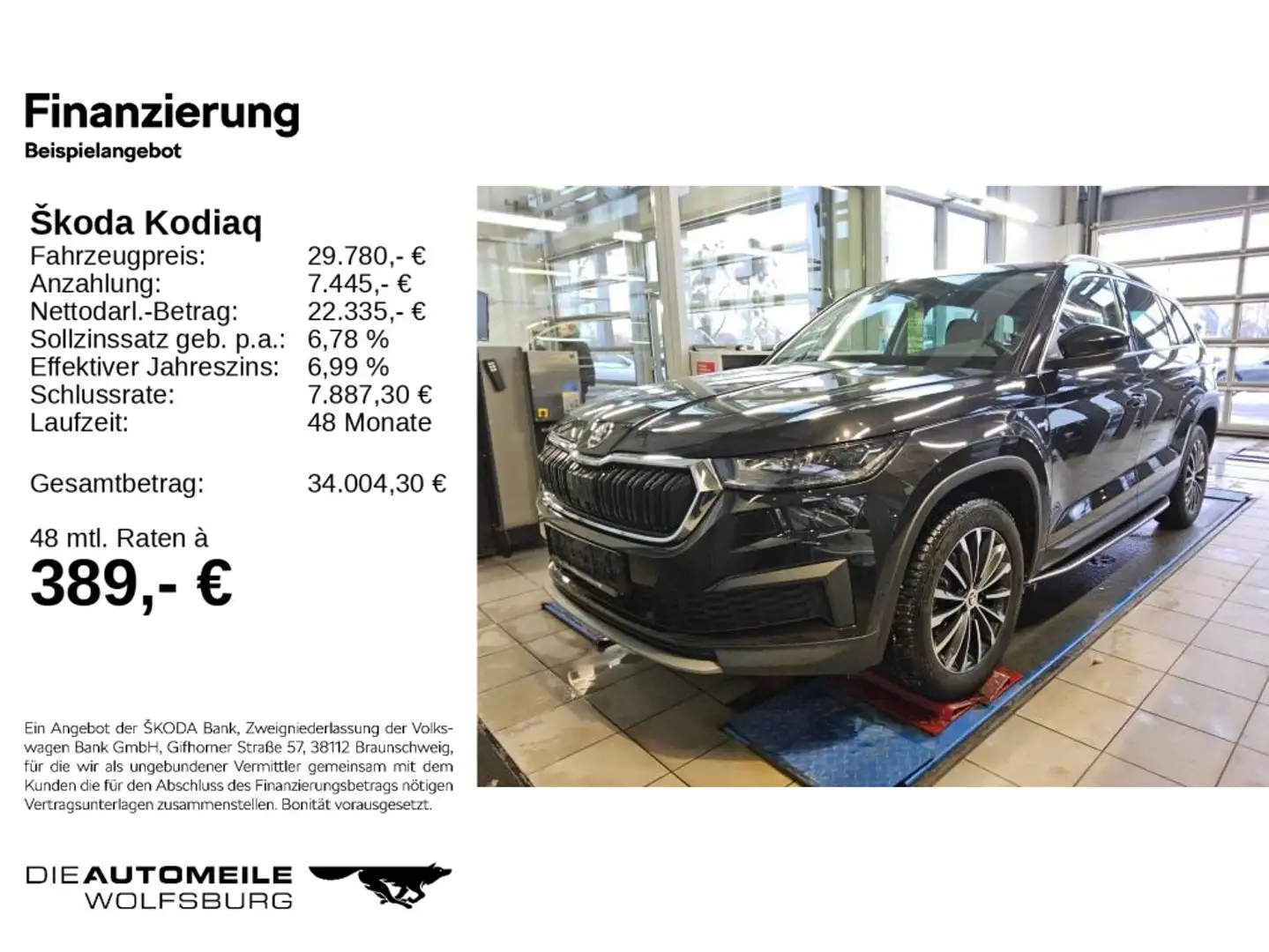 Skoda Kodiaq 1.5 TSI DSG Clever Standhzg/Area-View/Pan Schwarz - 2
