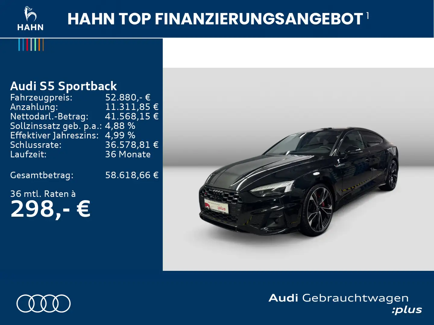 Audi S5 TDI quattro B&O Virtual Matrix °360 Schwarz - 2