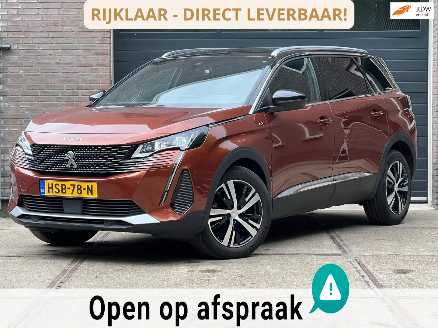 Peugeot 5008 GT 180pk Automaat | 7-zits| ACC | Stoelverwarming Bruin - 1
