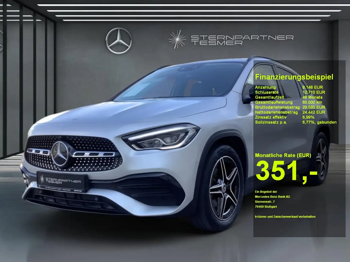 Mercedes-Benz GLA 180 d AMG Night LED AHK MBUX KAMERA Ambiente Argent - 1