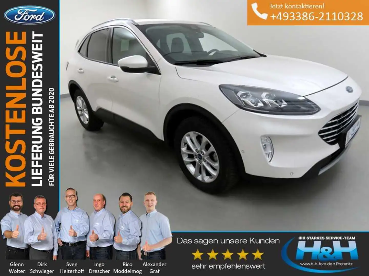 Ford Kuga 2.0 EcoBlue 4x4 Aut. Titanium X LED+iACC Weiß - 1