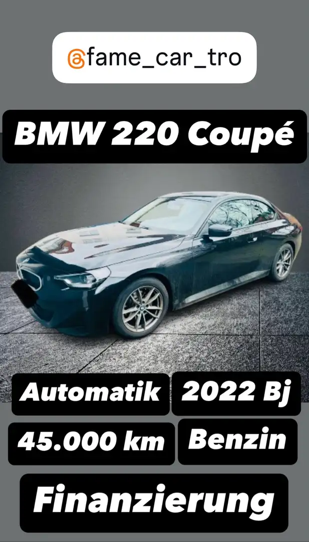 BMW 220 220i Coupe Automatik / FINANZIERUNG / Fekete - 1