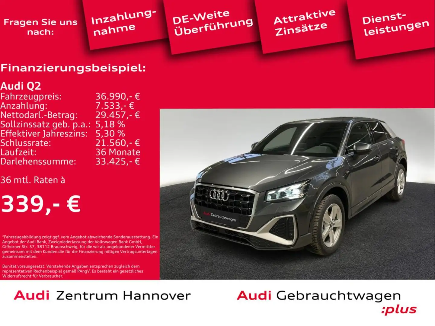 Audi Q2 S line 35 TFSI S tronic Grau - 2