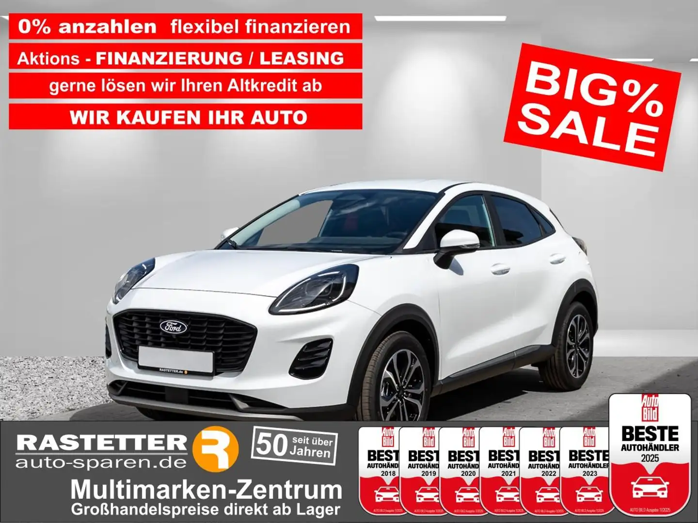 Ford Puma Hybrid Titanium 5Jahre+Winter+Navi+virtCP+Kamera+P Bianco - 1