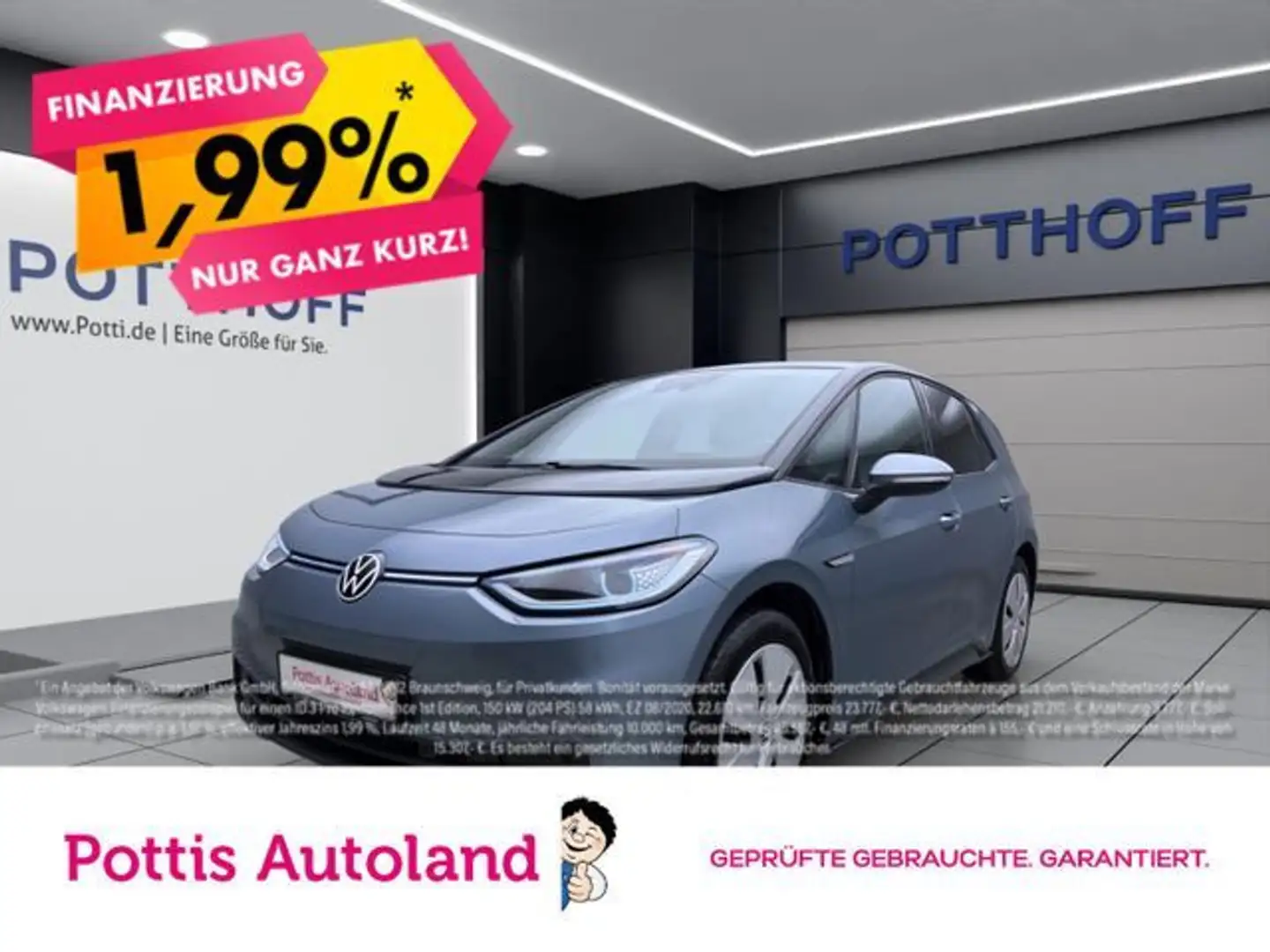 Volkswagen ID.3 PURE PERFORMANCE STYLE NAVI KAMERA PDC IQ.L Blau - 1