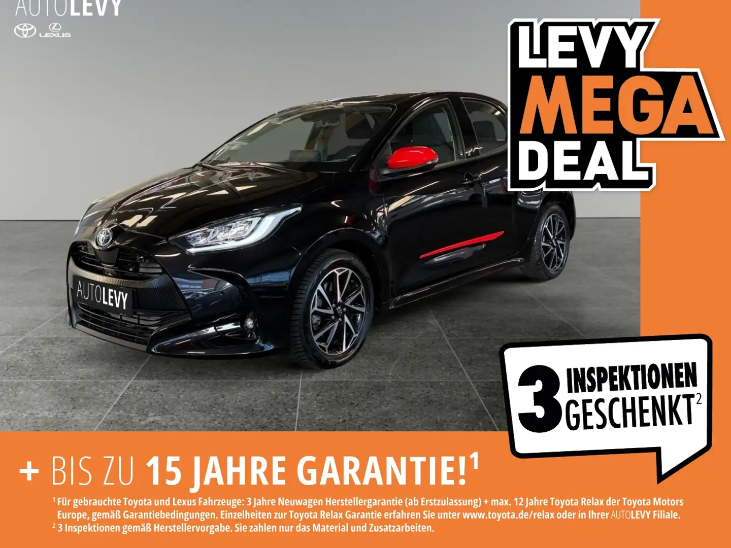 Toyota Yaris 1.5 Hybrid Team D *KEYLESS*CARPLAY* Black - 1