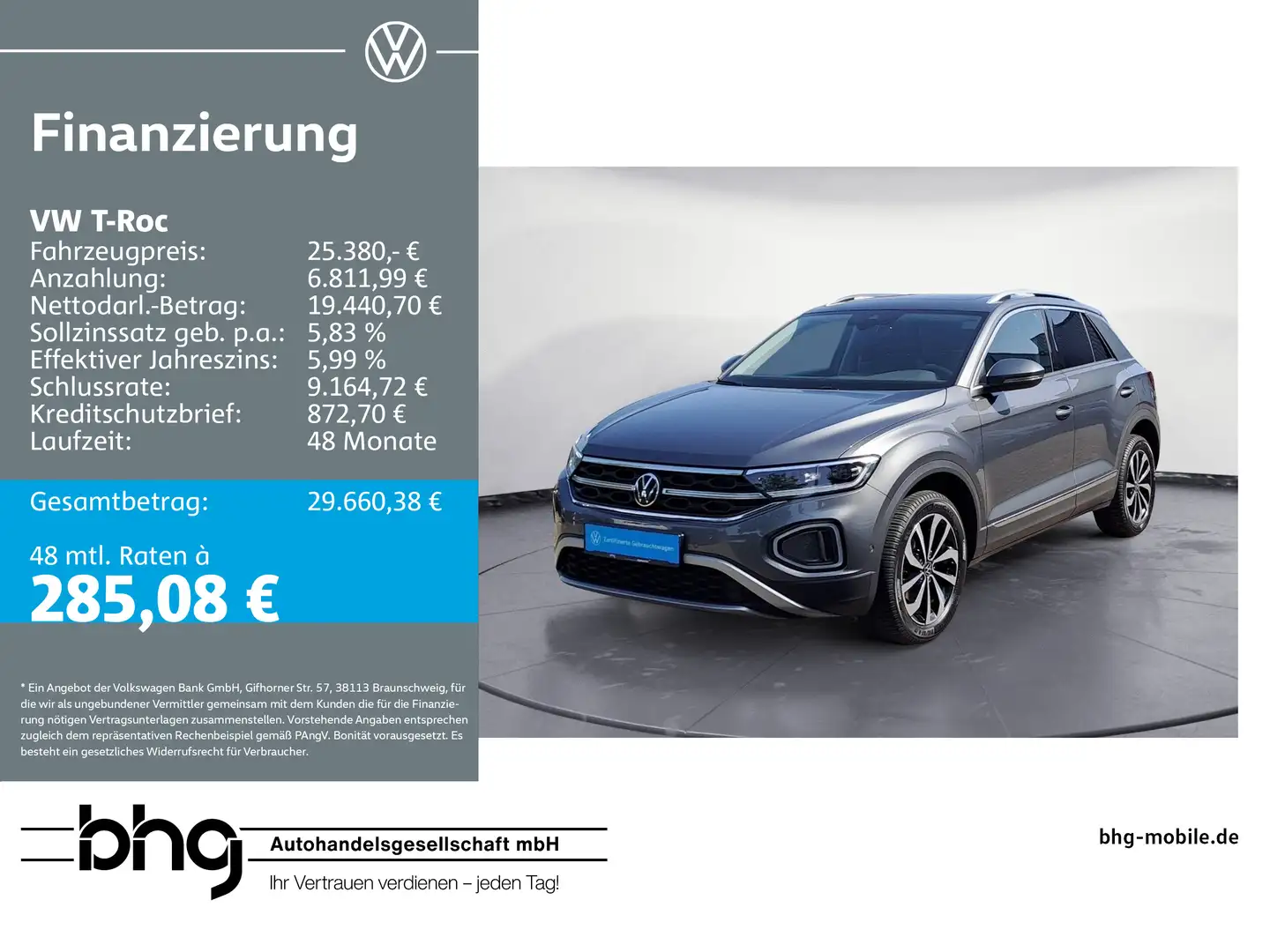 Volkswagen T-Roc 1.5 TSI *STYLE* #Pano #Keyless #Standheizu Grau - 1