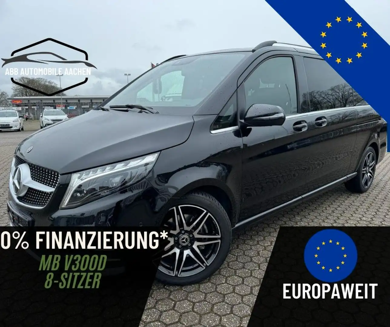Mercedes-Benz V 300 V300d AVANTGARDE d*AMG*8SITZ*EXTRALANG*360KAM*19 Schwarz - 1