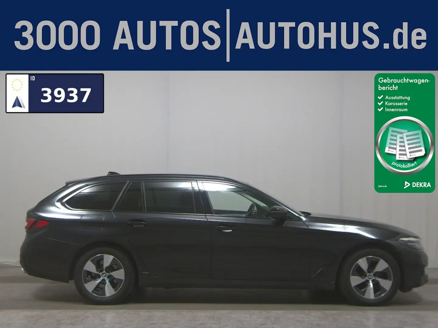 BMW 520 dA Touring Leder Navi LED LC+ HuD HiFi RFK Schwarz - 1