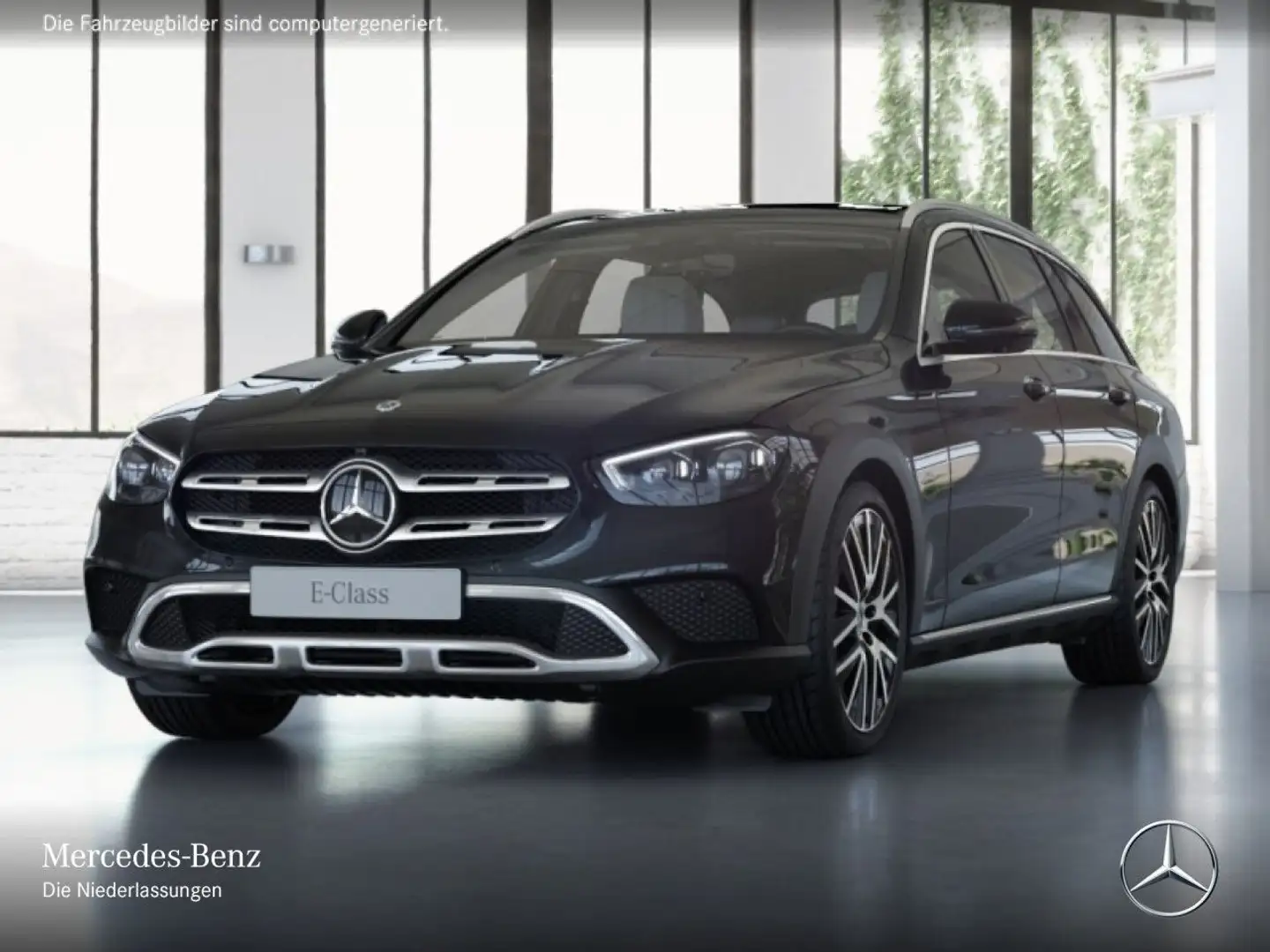 Mercedes-Benz E 450 T 4M AVANTG+PANO+360+AHK+MULTIBEAM+STHZG+HUD Schwarz - 2