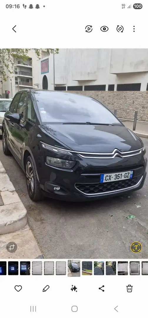 Citroen C4 Picasso C4 Picasso e-HDi 110 Exclusive Black Top BMP6 Noir - 2