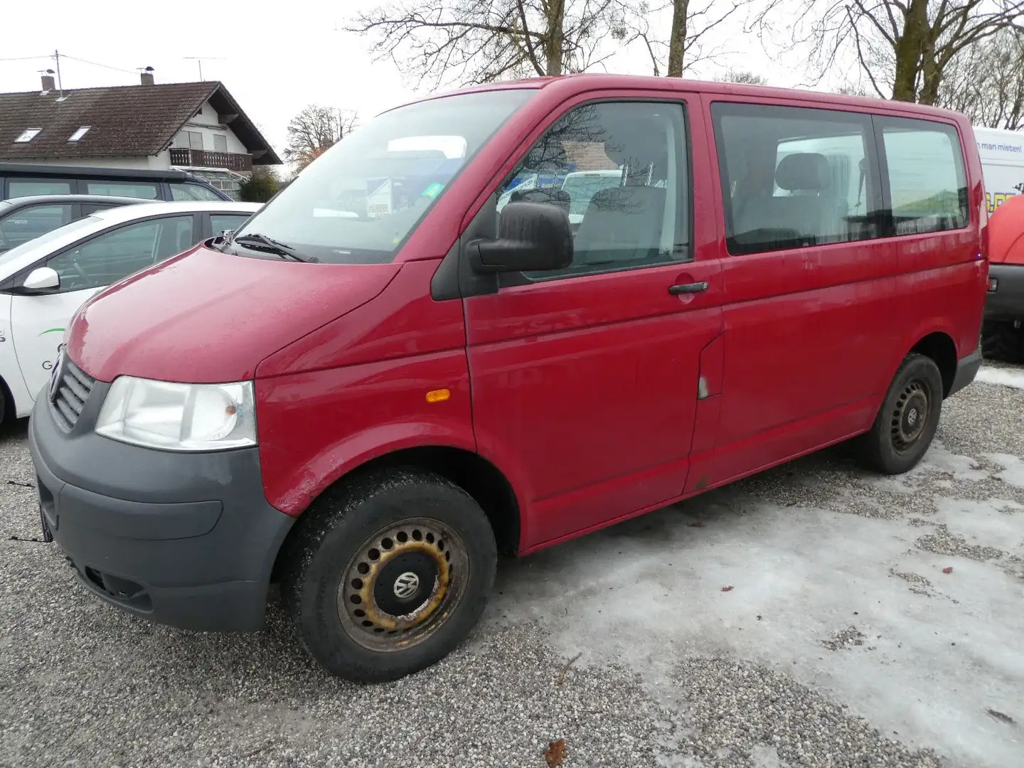 Volkswagen T5 Transporter 2,5 TDI TÜV 10/27+5-Sitzer Rot - 1