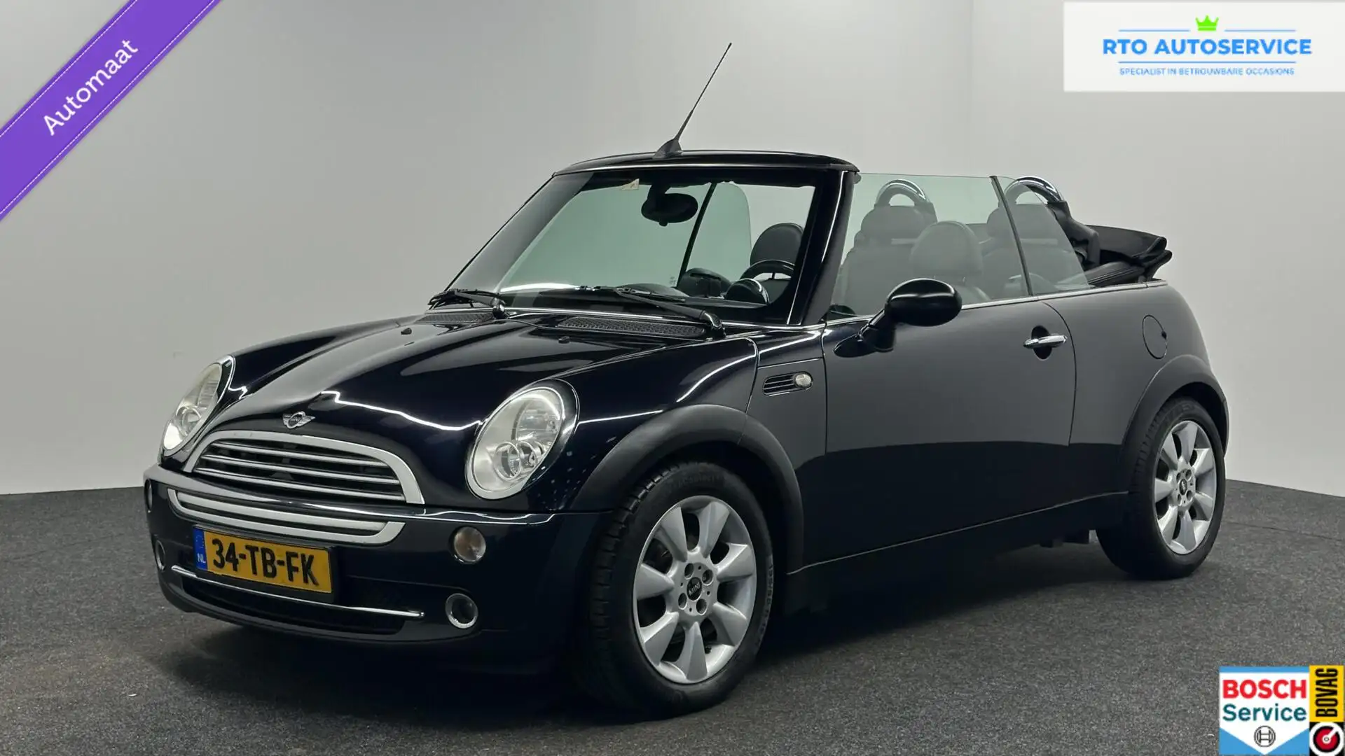 MINI Cooper Cabrio 1.6 Chili AIRCO CRUISE LM LEDER/STOF. Schwarz - 1
