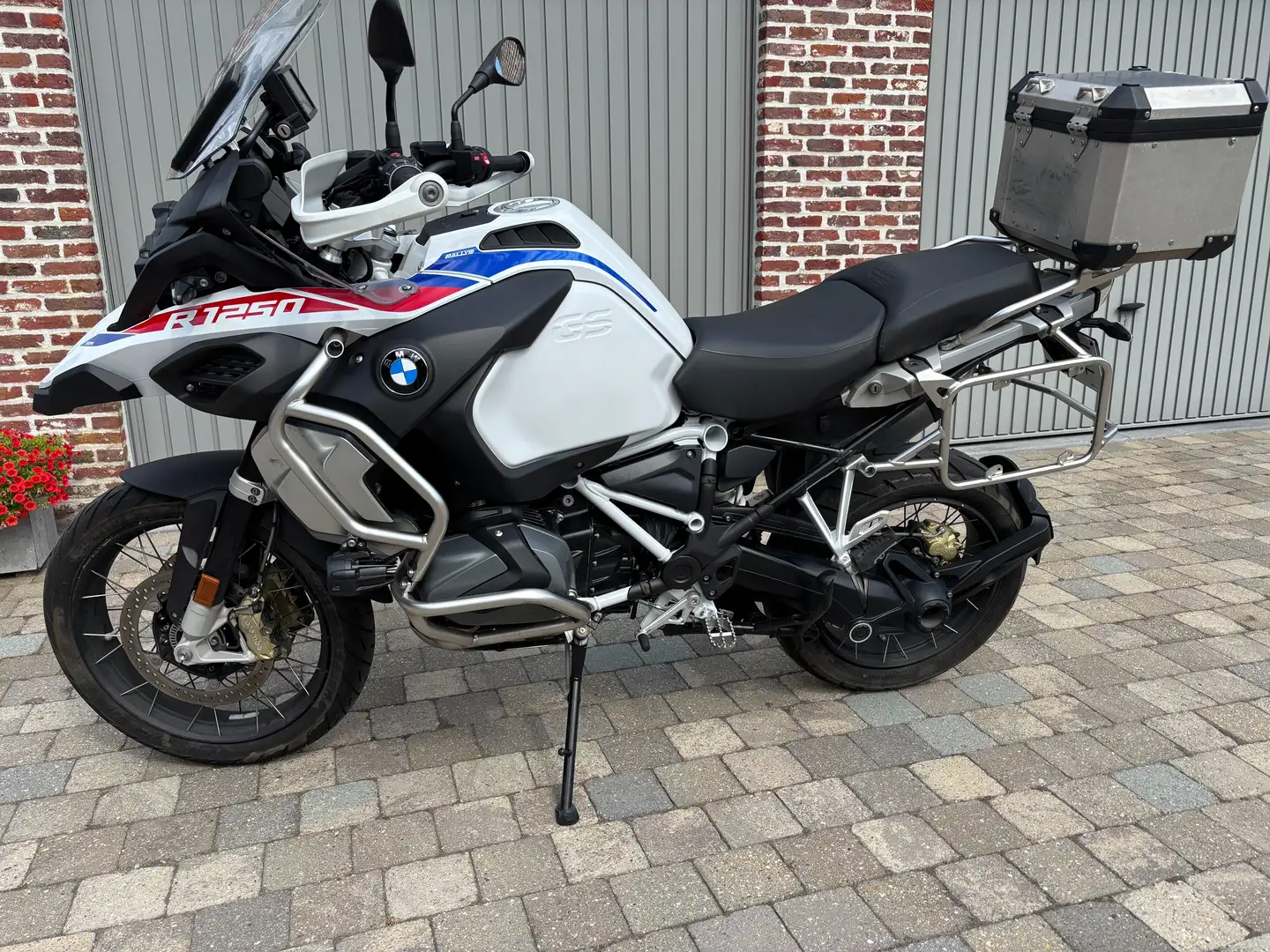 BMW R 1250 GS Adventure FULL option +3 BMW koffer + BMW Navi Blanc - 1