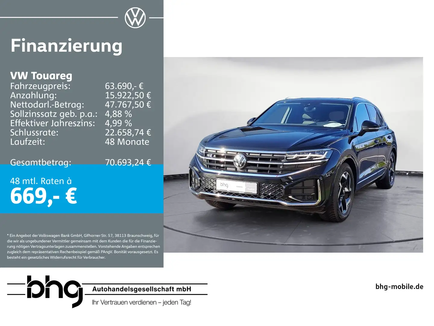Volkswagen Touareg 3.0 V6 TDI SCR 4Motion Aut. R-Line Schwarz - 1