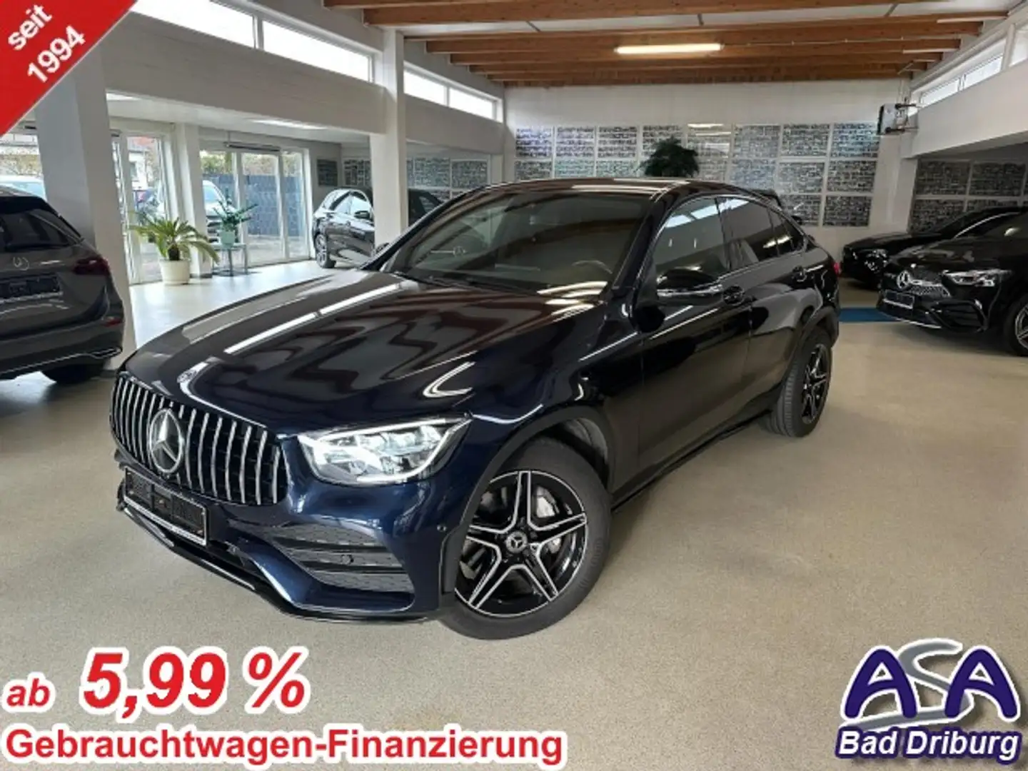Mercedes-Benz GLC 200 4M Coupe AMG Line+AHK+Night+Assistenz-Paket Klima Blau - 1