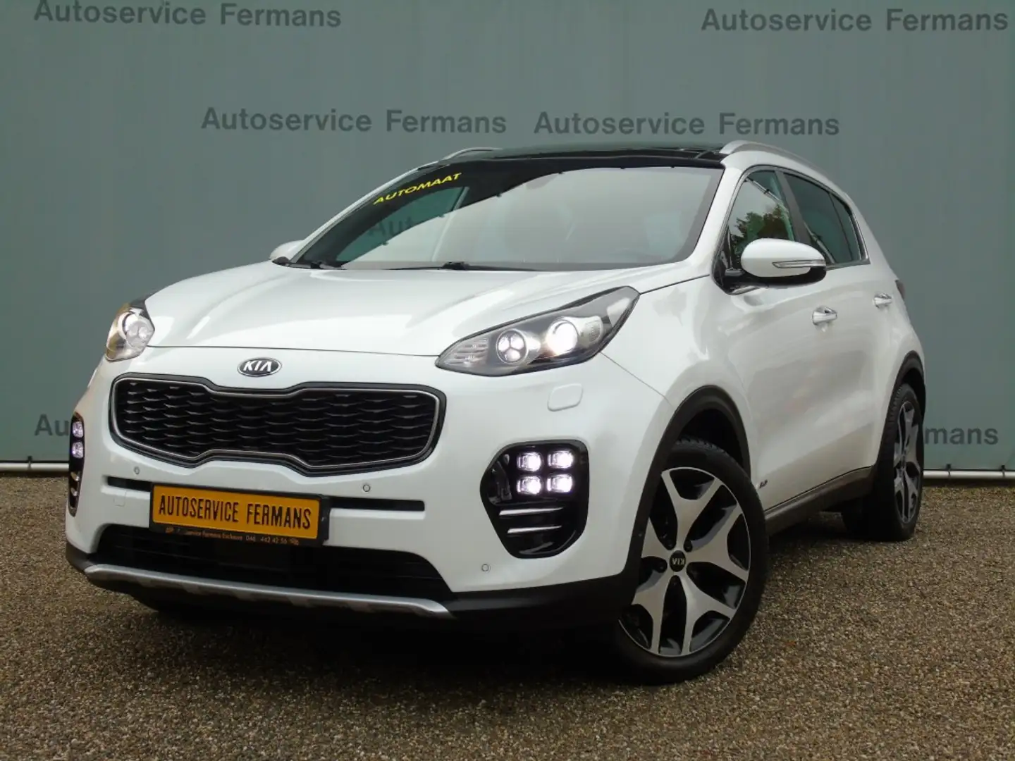 Kia Sportage 1.6-TURBO GT AWD Automaat - 2016 - 48DKM - Leer-na Wit - 1