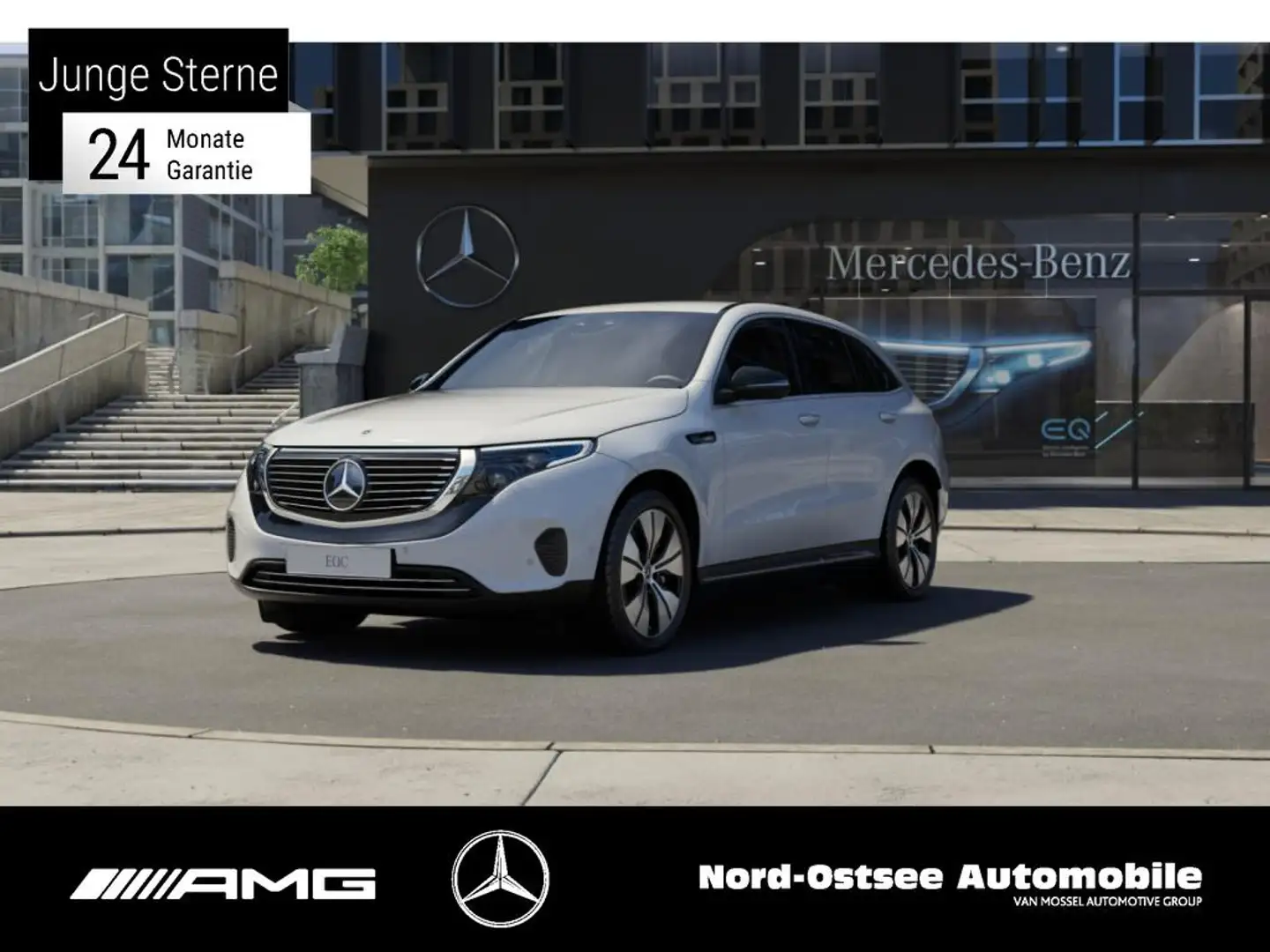 Mercedes-Benz EQC 400 4M AHK DISTRONIC MULTIBEAM 360° HUD Weiß - 1