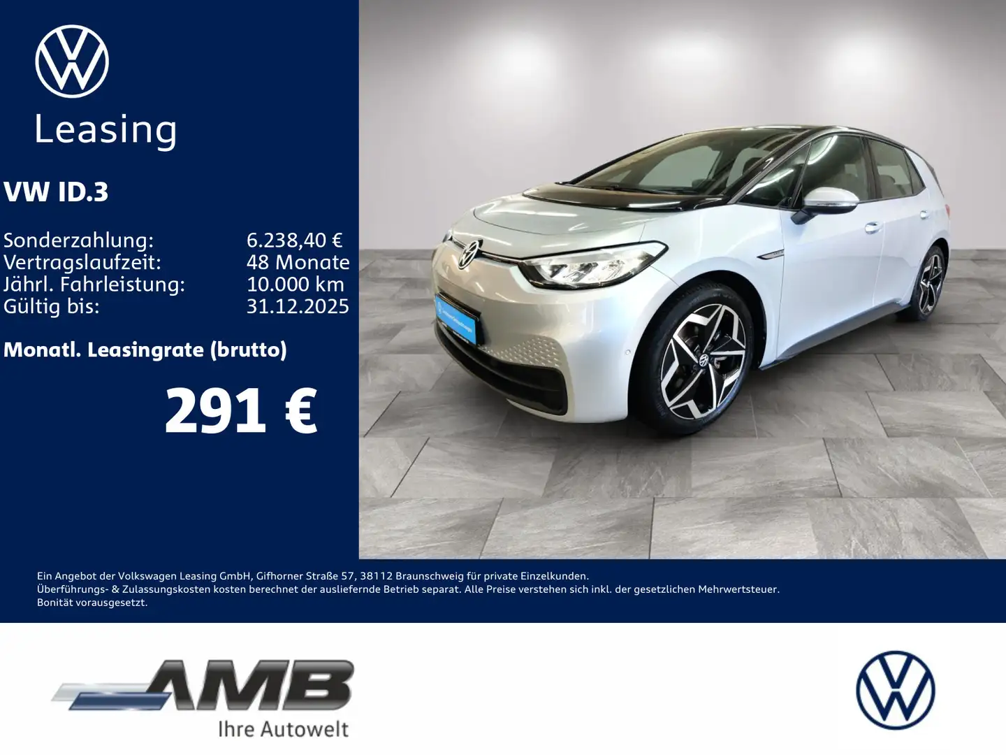 Volkswagen ID.3 Pro S 77kWh/LED/ACC/Navi/RF-Kamera/5Sitze Silber - 1