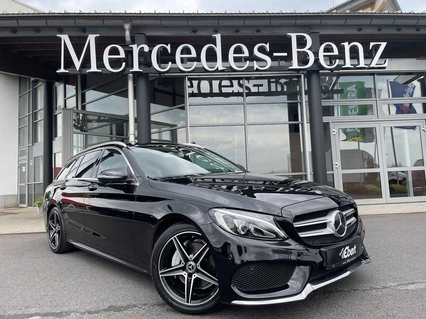 Mercedes-Benz C 220 d T 9G AMG AHK+360°+DISTR+El. Heckklappe Schwarz - 1