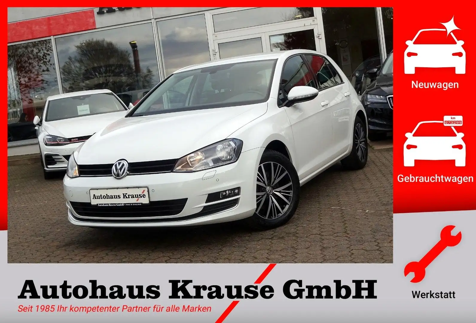 Volkswagen Golf VII 1.4TSI DSG Allstar-AHK/NAVI/PDC/SITZHZG Weiß - 1