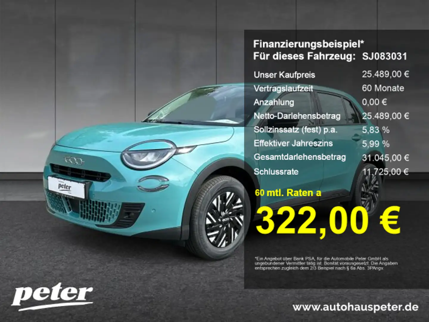 Fiat 600 600 1.2 Mild-Hybrid Sonderedition (EURO 6e) Azul - 1