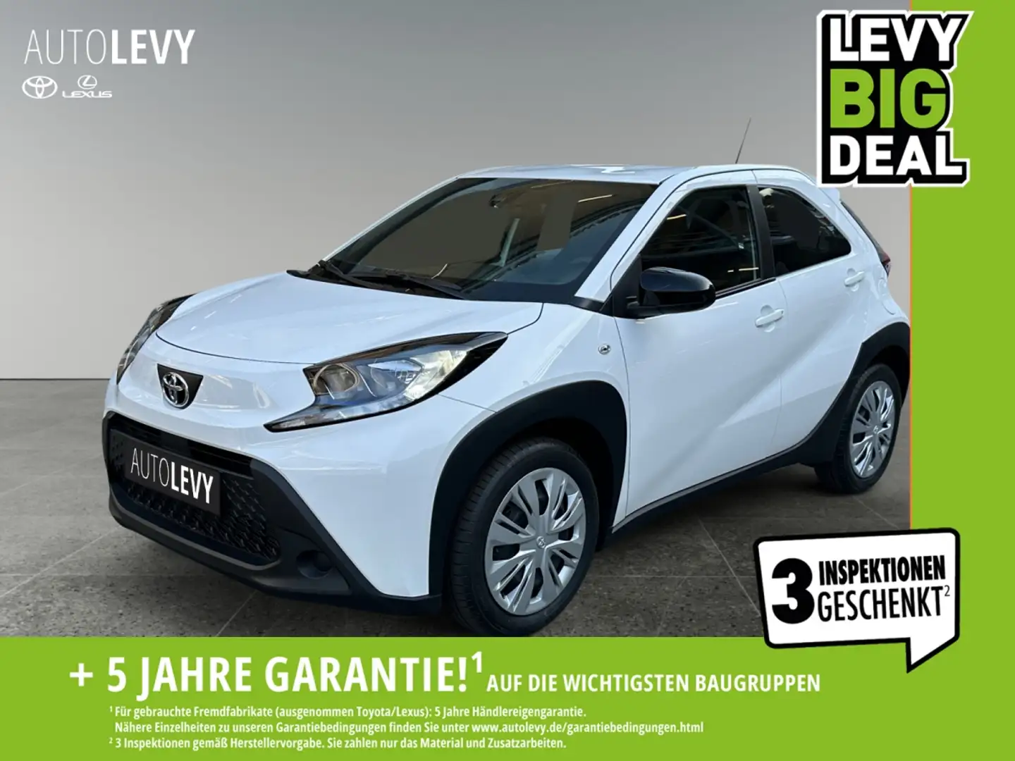 Toyota Aygo 1.0 Business Edition FLA SpurH KAM Navi Білий - 2